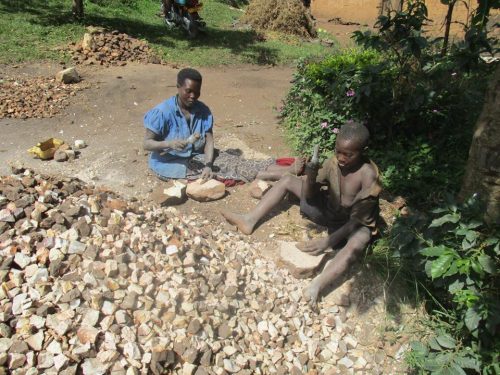 Laban at work with his mother