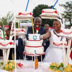 cutting the cake