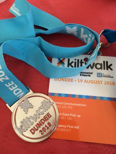 dundee kiltwalk medal 2018