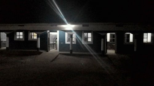 electric light in an uphill classroom