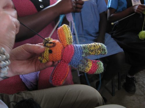 knitting a teddy bear 