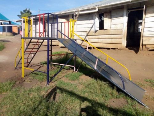 climbing frame with slide