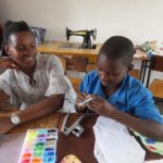 teaching a pupil to make sanitary pads