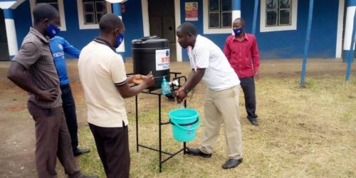 foot operated portable wash stand