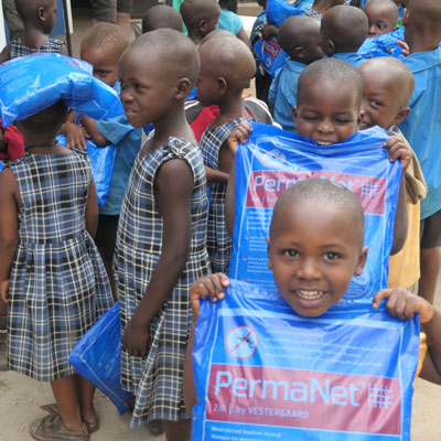 mosquito net for every pupil at uphill junior school