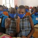 uphill junior school pupils in class during the COVID pandemic