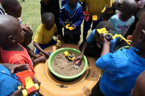 sand play in kindergarten