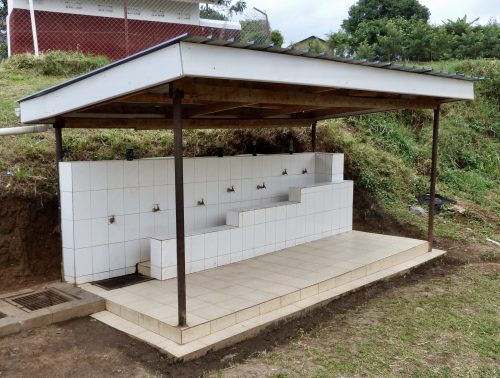 Rain water fed handwashing station