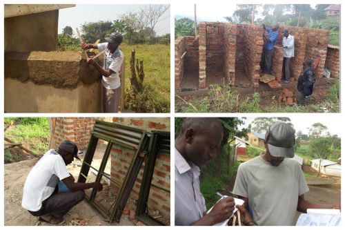 Uphill head builder at work