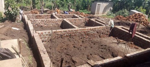 Foundation walls going in