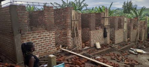 Building up the housing unit walls 