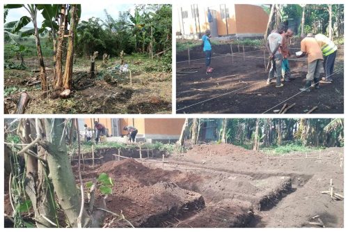 foundations for staff sanitation block