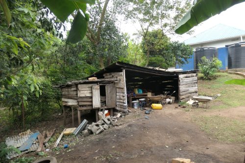 old wooden kitchen building at uphill junior school