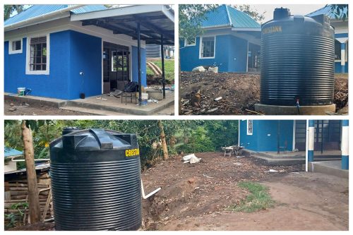new uphill vocational workshop with water harvesting tank